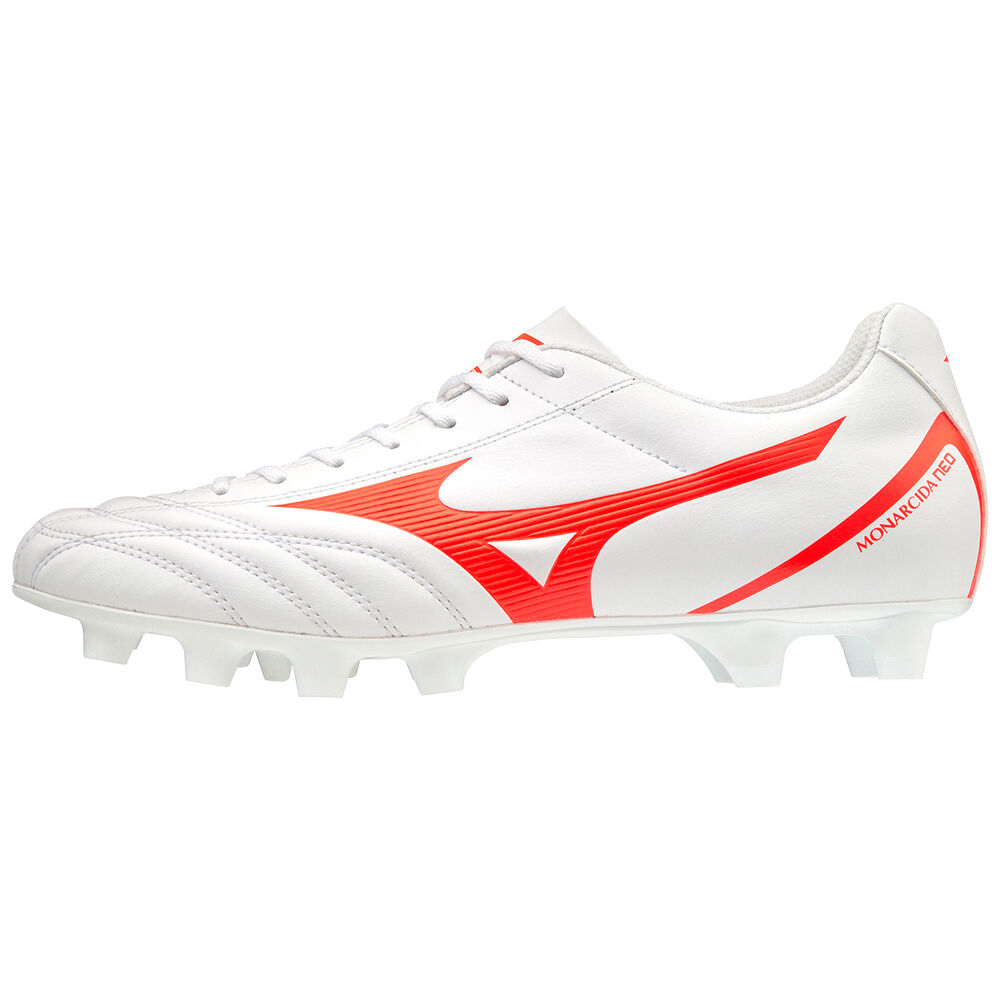 Scarpe Calcio Mizuno Monarcida Neo Select Uomo - Bianche/Corallo - 20897-MALE